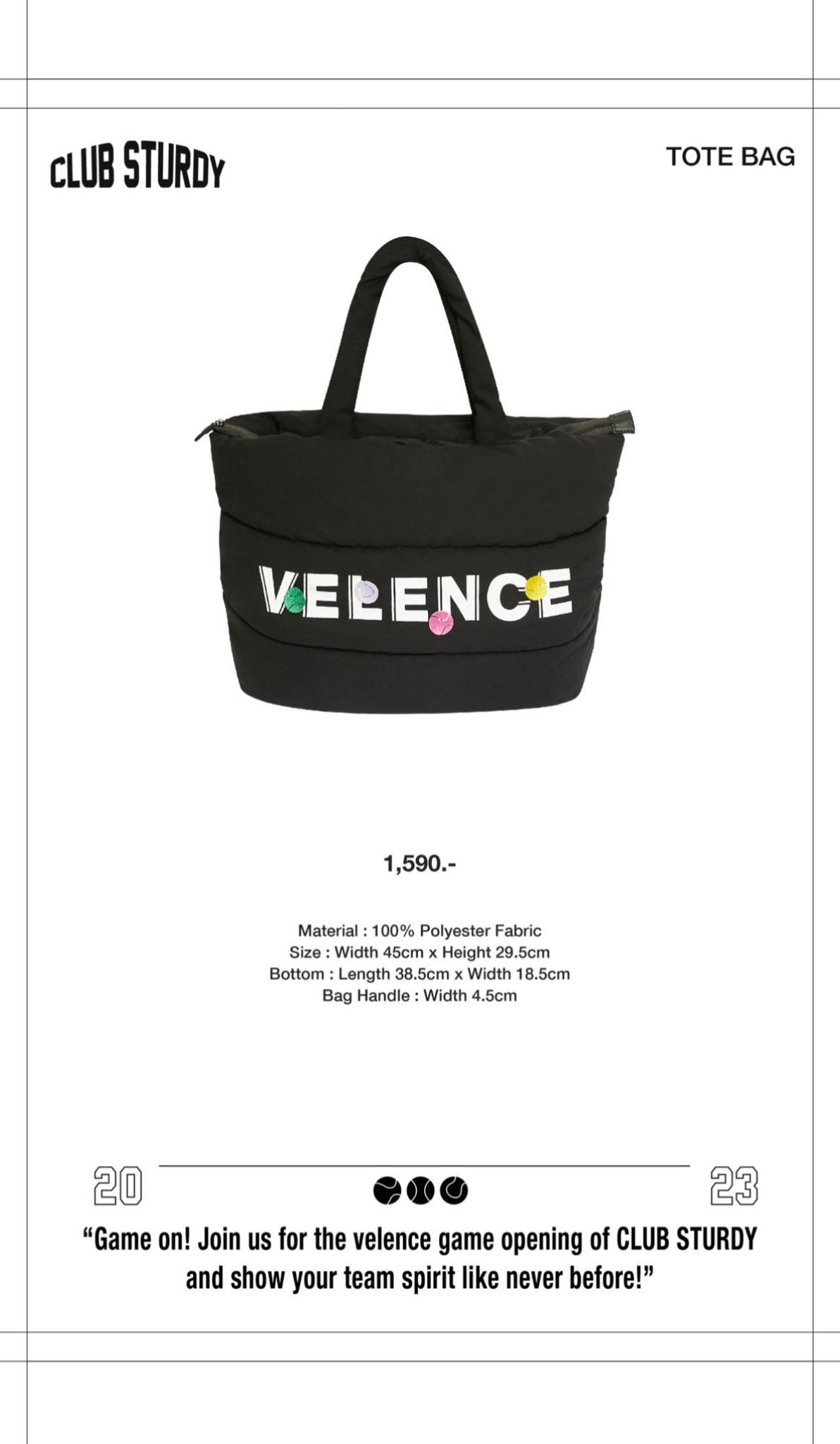 win velence , CLUB STURDY COLLECTION totebag トートバッグ （プレオーダー）