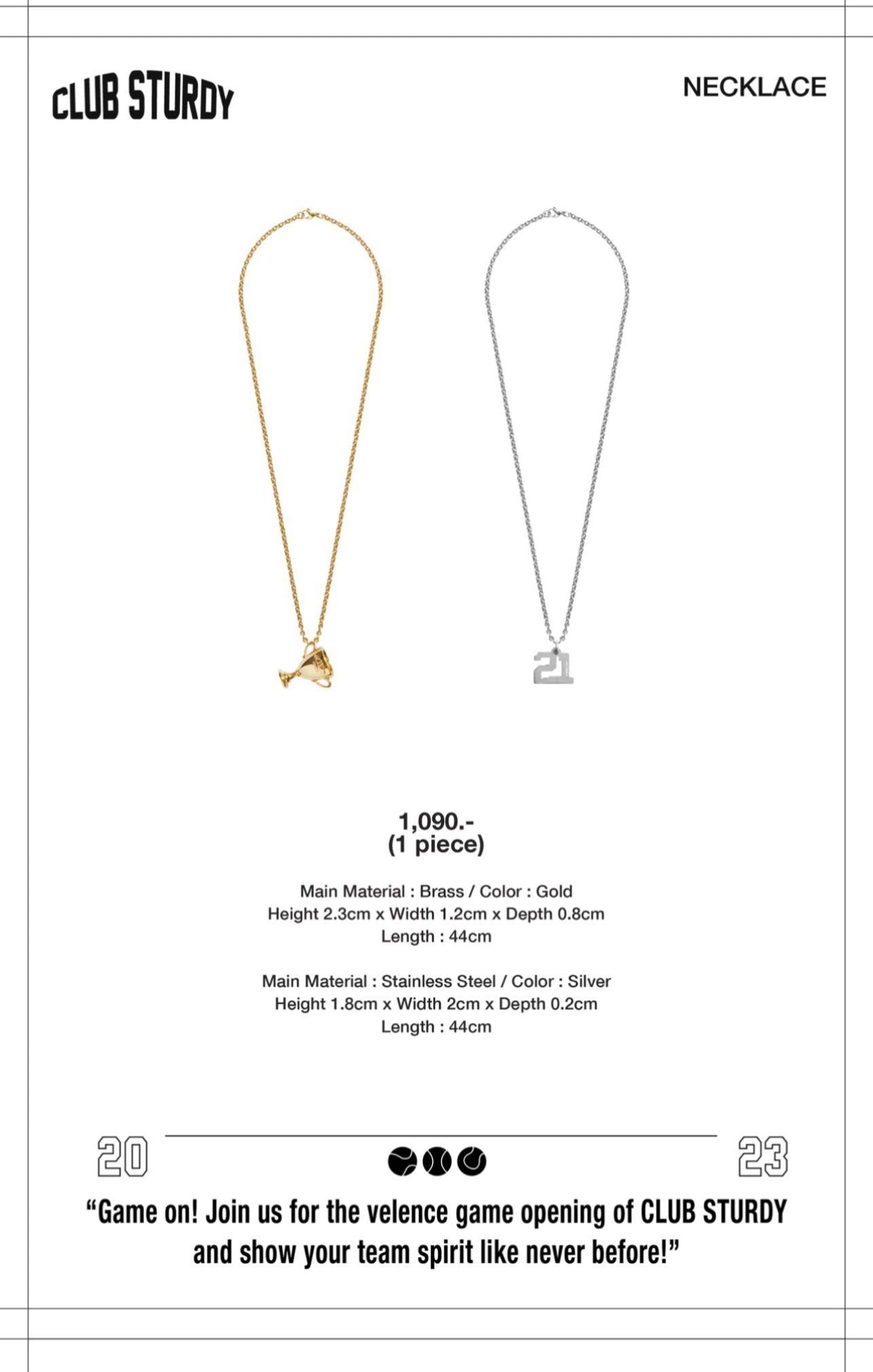 win velence CLUB STURDY COLLECTION necklace ネックレス