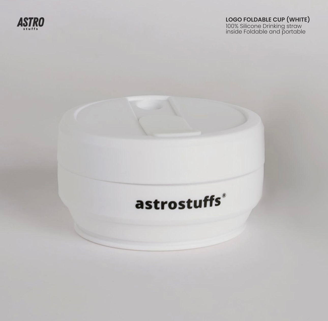 bright AstroStuffs logo folderble cup
